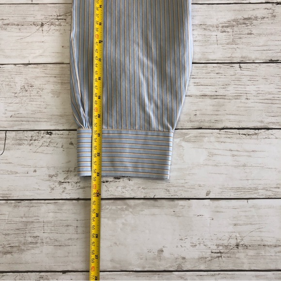 BROOKS BROTHERS 346 Men Striped Long Sleeve Button up Shirt Sz 15 1/2-2/3 - Picture 10 of 10